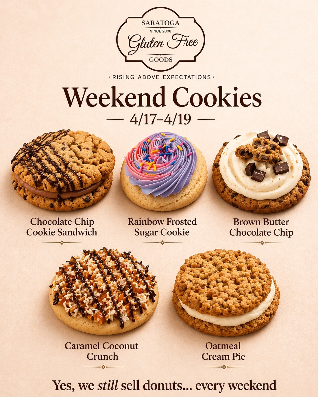 Cookies & Cream Cookie at Saratoga Gluten Free Goods